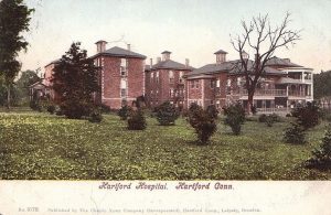 Undated post card showing Hartford Hospital