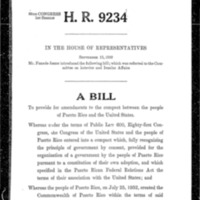 1959 Bill to Provide for Amendments to the Compact Between the People of Puerto Rico and the United States (H.R. 9234)