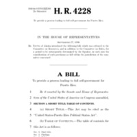 1996 Bill to Provide a Process Leading to Full Self-Government for Puerto Rico [(H.R. 4228) (United States-Puerto Rico Political Status Act)]