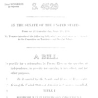 1936 Bill to Provide for a Referendum in Puerto Rico on the Question of Independence, to Provide for Carrying It into Effect, and for Other Purposes (S. 4529)