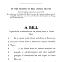 1989 Bill To Provide For A Referendum On The Political Status of Puerto Rico (S. 712)
