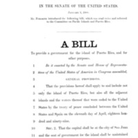 1900 Bill to Provide Government for the Island of Puerto Rico, and Other Purposes (S. 2016)