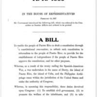 1937 Bill to Enable the People of Puerto Rico to Draft a Constitution Through a Constitutional Convention; To Submit Such Constitution in Referendum to the People of Puerto Rico; To Provide for the Establishment of Independence If the People of Puerto Rico Approve the Constitution; And for Other Purposes (H.R. 4885)