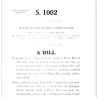 1945 Bill To Provide for the Submission to the People of Puerto Rico of Alternative Forms of Political Status to the End That, by Mutual Agreement Between the People of Puerto Rico and the Government of the United States, a Permanent Political Status May Be Established in Puerto Rico Mutually Satisfactory to Both (S. 1002)