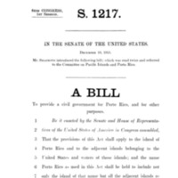 1915 Bill to Provide a Civil Government for Porto Rico, and for Other Purposes (S. 1217)