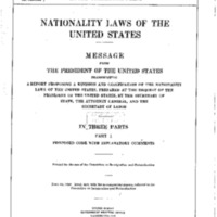 1940 President&#039;s Report on Nationality Act