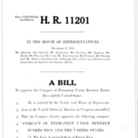 1975 Bill to Approve the Compact of Permanent Union Between Puerto Rico and the United States (H.R. 11201)