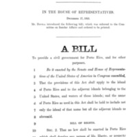 1923 Act to Provide a Civil Government for Porto Rico, and for Other Purposes (H.R. 3910)