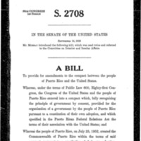 1959 Bill to Provide for Amendments to the Compact Between the People of Puerto Rico and the United States (S. 2708)