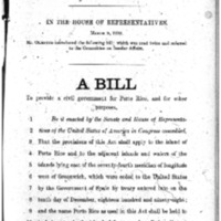 1910 Bill to Provide a Civil Government for Puerto Rico, and for Other Purposes (H.R. 22554)