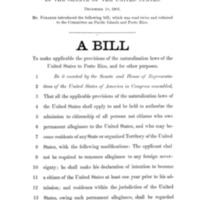 1903 Bill To Make Applicable the Provisions of the Naturalization Laws of the United States to Porto Rico, and for Other Purposes (S. 2345)